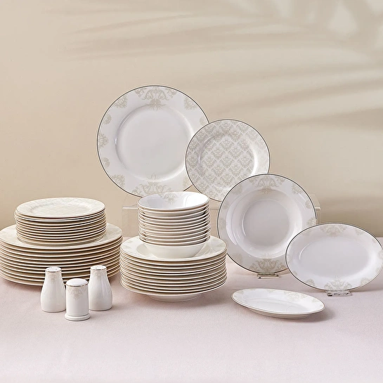 Emsan Elegance Bone Siena 53 Parça 12 Kişilik Yemek Takımı Gold