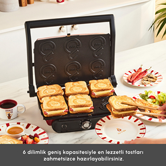 Karaca x Galatasaray Lisanslı Taraftar Logo Plakalı Tost Makinesi