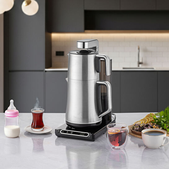 Homend Teabot 1785H Konuşan Otomatik Çay Makinesi Krom