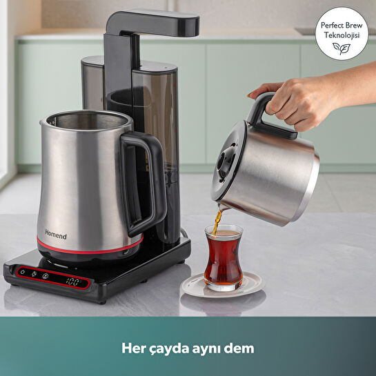 Homend Teabot 1786H Konuşan Otomatik Çay Makinesi Siyah