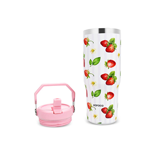 Karaca Strio Çilek Çelik Sızdırmaz Termos 900 ml