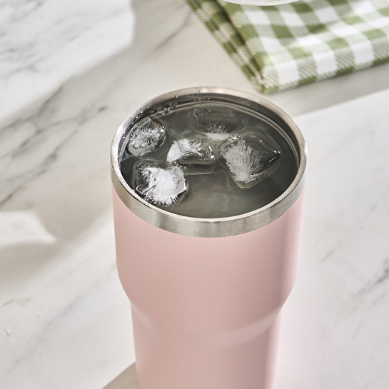 Emsan Star Ice Pipetli Çelik Sızdırmaz Termos Pembe 550 ml