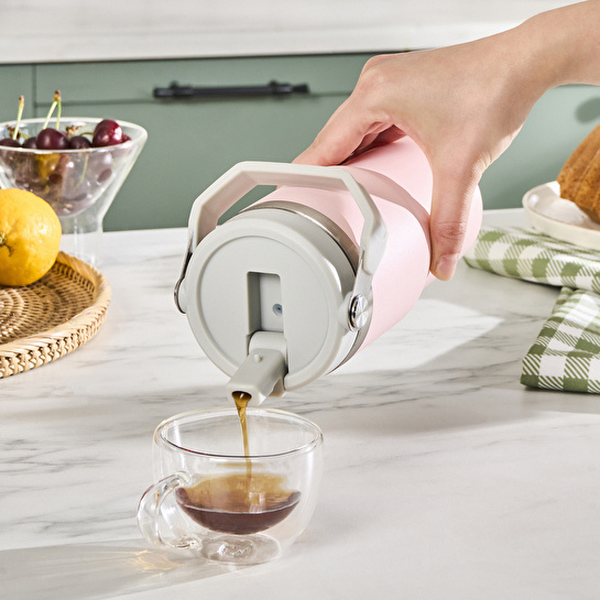 Emsan Star Ice Pipetli Çelik Sızdırmaz Termos Pembe 550 ml