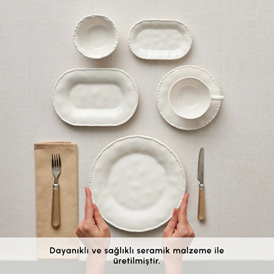 Karaca Forever Bone Perla 26 Parça 6 Kişilik Kahvaltı Takımı