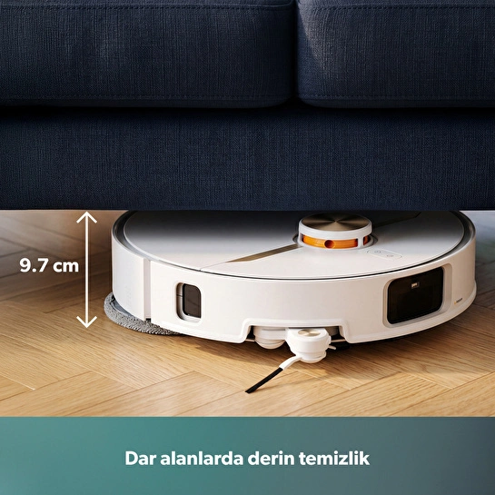Homend Alex 50 Pro Ulticlean AI Destekli Akıllı Robot Süpürge 28000 Pa Emiş Güçlü Beyaz