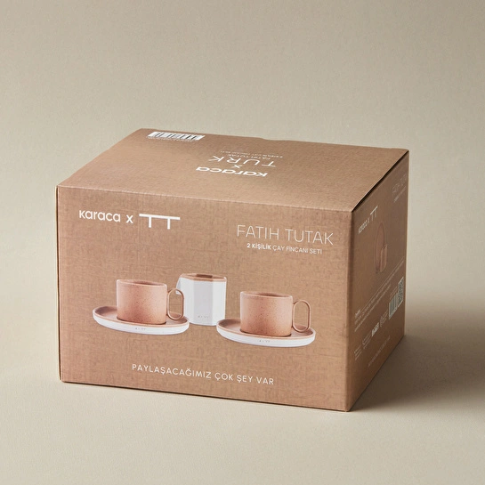 Karaca x Fatih Tutak 2 Kişilik Çay Fincan Takımı ve Sütlük 220 ml