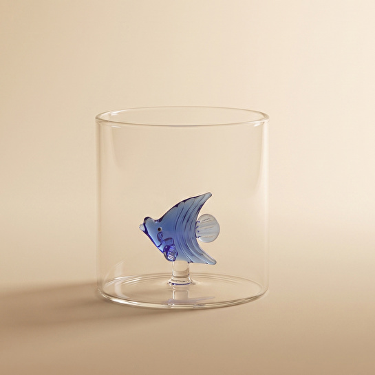 Karaca Marin Fish Su Bardağı Mavi 320 ml