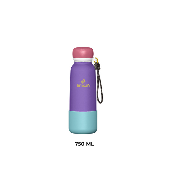 Emsan Thermos Bottle Çelik Sızdırmaz Termos 500 ml Mor