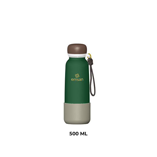 Emsan Thermos Bottle Çelik Sızdırmaz Termos 500 ml Yeşil