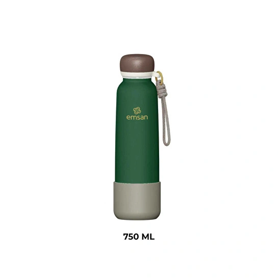 Emsan Thermos Bottle Çelik Sızdırmaz Termos 750 ml Yeşil