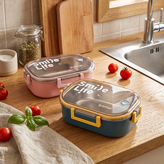 Emsan Smile Life Lunch Box Pembe