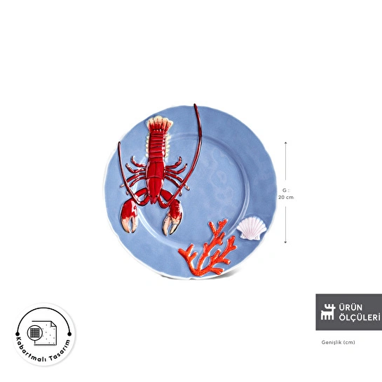 Karaca Atlantis Pasta Tabağı Istakoz 20 cm
