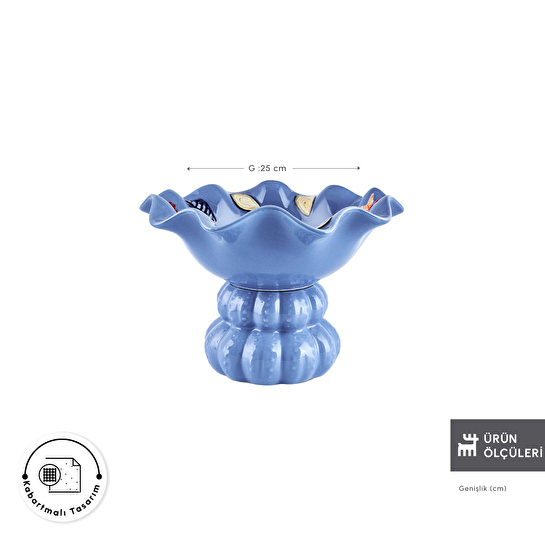 Karaca Atlantis Ayaklı Salata Kasesi 25 cm