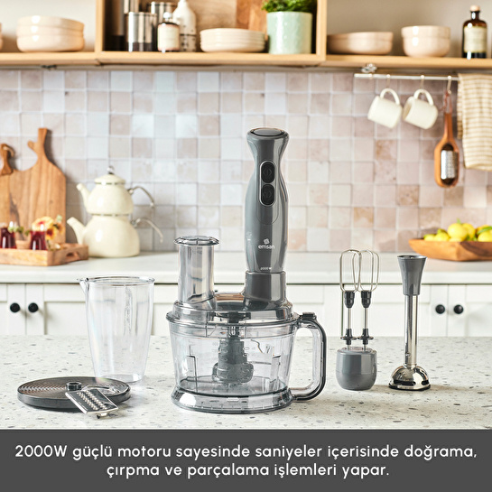 Emsan Pro Multimax 6 in 1 Çok Amaçlı Mutfak Robotu Space Gray 2000 W