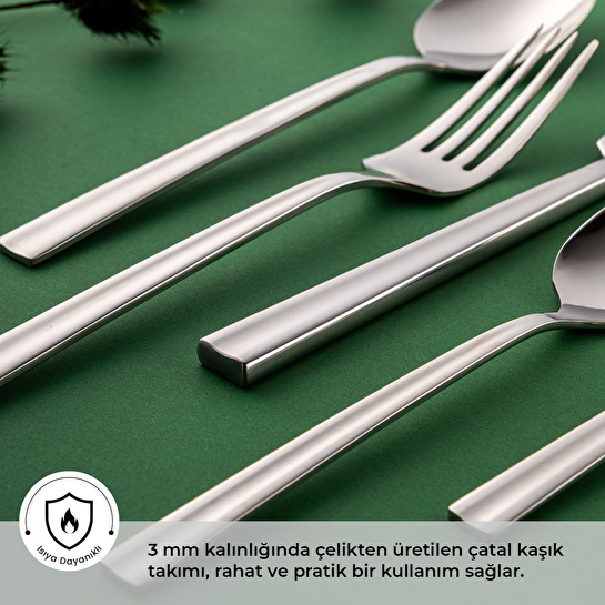 Emsan Çınar 84 Parça 12 Kişilik Çatal Kaşık Bıçak Takımı
