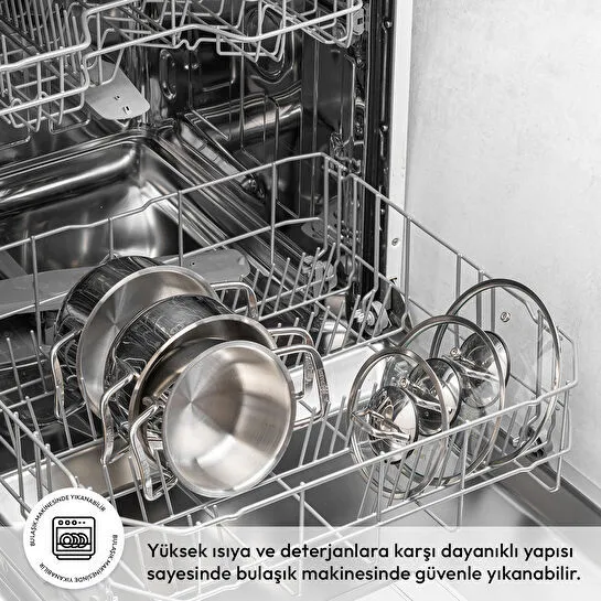 Emsan Demre 6 Parça Çelik Midi Tencere Seti