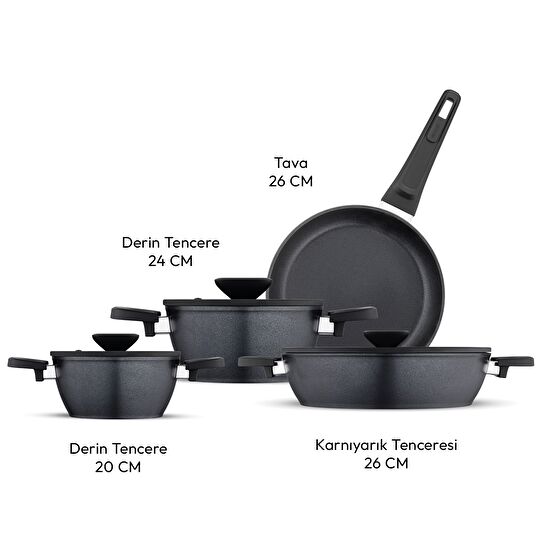 Emsan Diamente 7 Parça Tencere Seti