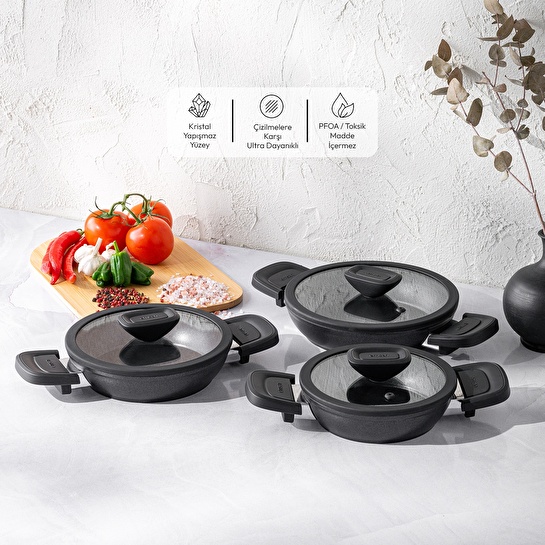 Emsan Diamente 6 Parça Sahan Tencere Seti