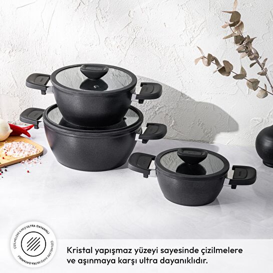 Emsan Diamente 6 Parça Midi Tencere Seti
