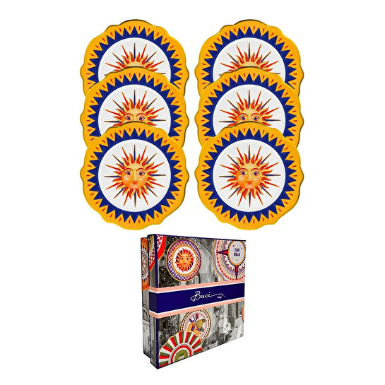 Baci Milano Dolce Vita 6'lı Sun Servis Tabağı 27 cm Porselen