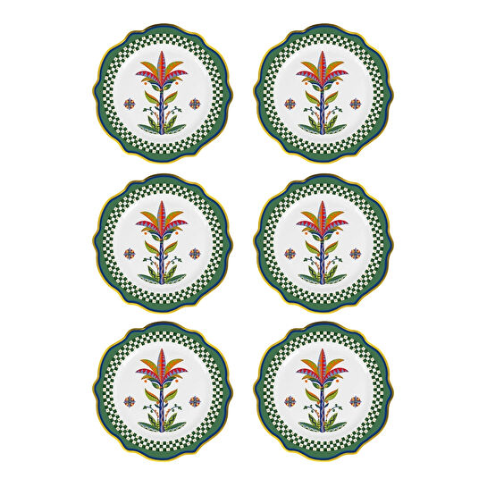 Baci Milano Dolce Vita 6'lı Palm Yemek Tabağı 27 cm Porselen