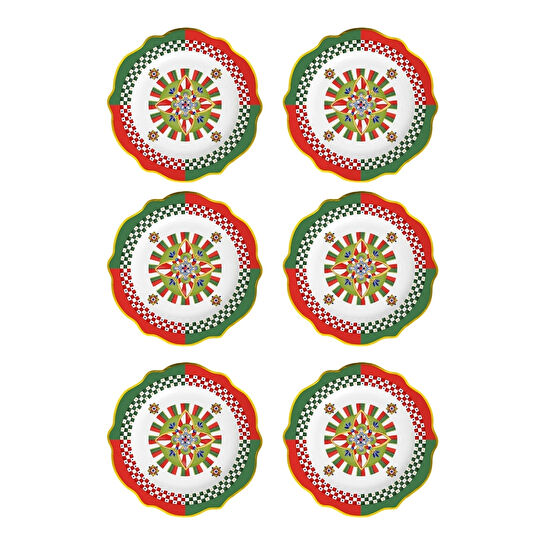 Baci Milano Dolce Vita 6'lı Geometries Yemek Tabağı 27 cm Porselen