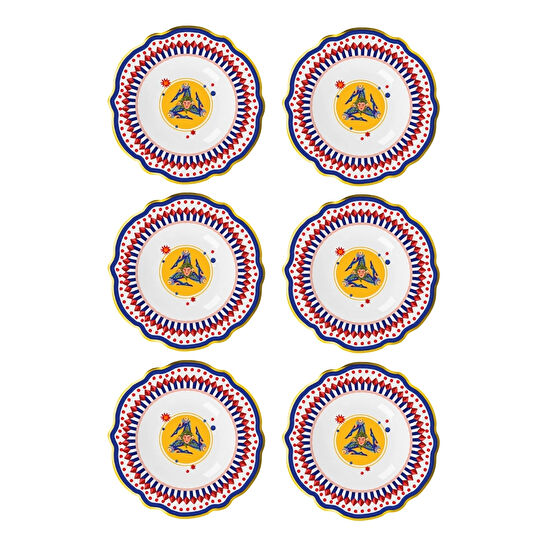 Baci Milano Dolce Vita 6'lı Trinacria Çorba Tabağı 23 cm Porselen