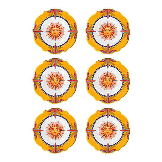 Baci Milano Dolce Vita 6'lı Sun Çorba Tabağı 23 cm Porselen