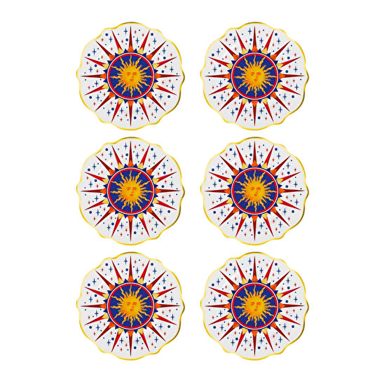 Baci Milano Dolce Vita 6'lı Sun Tatlı Tabağı 21 cm Porselen