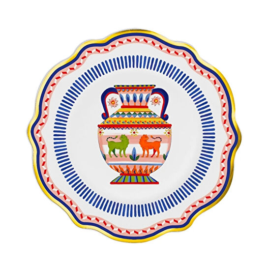 Baci Milano Dolce Vita 6'lı Amhora Tatlı Tabağı 21 cm Porselen