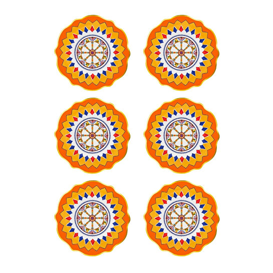 Baci Milano Dolce Vita 6'lı Wheel Tatlı Tabağı 21 cm Porselen