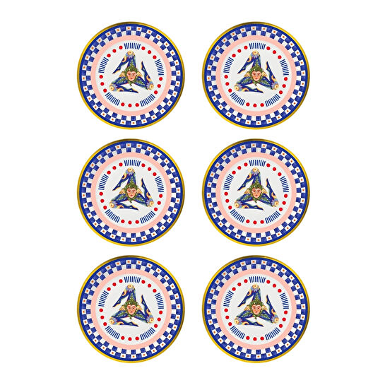 Baci Milano Dolce Vita 6'lı Trinacria Ekmek Tabağı 16 cm Porselen