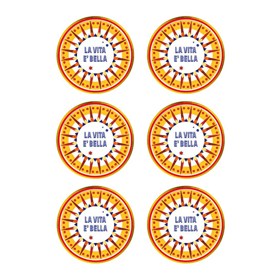 Baci Milano Dolce Vita 6'lı La Vita E'Bella Ekmek Tabağı 16 cm Porselen