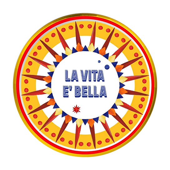 Baci Milano Dolce Vita 6'lı La Vita E'Bella Ekmek Tabağı 16 cm Porselen