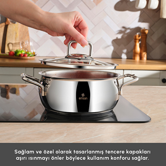 Emsan Emirgan 8 Parça Çelik Tencere Seti