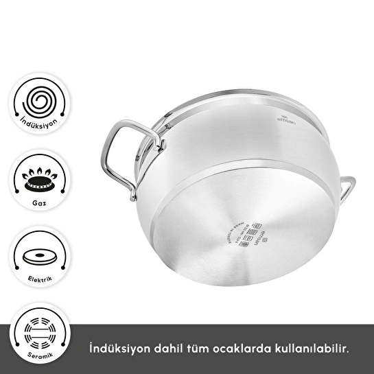 Emsan Emirgan XL 13 Parça Saklama Kaplı Çelik Tencere Seti
