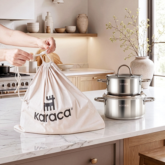 Karaca Powersteel 316+ Platinum 15 Parça Tencere Seti