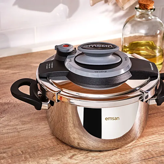 Emsan Montana İndüksiyon Tabanlı Düdüklü Tencere Seti 6 + 8 Litre