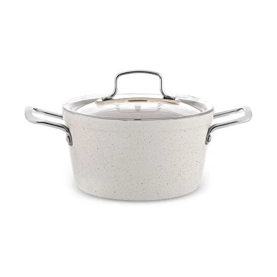 Emsan Biogranit White Stone 7 Parça Tencere ve Tava Seti