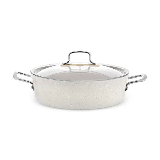 Emsan Biogranit White Stone 7 Parça Tencere ve Tava Seti