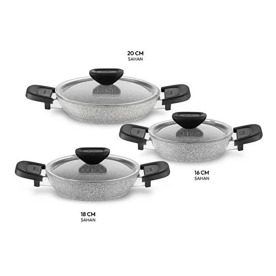 Emsan Fortis Granit 6 Parça Sahan Set Gri