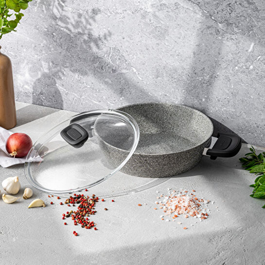 Emsan Fortis Granit 12 Parça Tencere Seti Gri