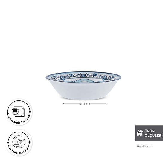 Karaca Blue Harmony Melamin Kase 15 cm