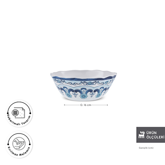 Karaca Blue Harmony Melamin Kase 16 cm