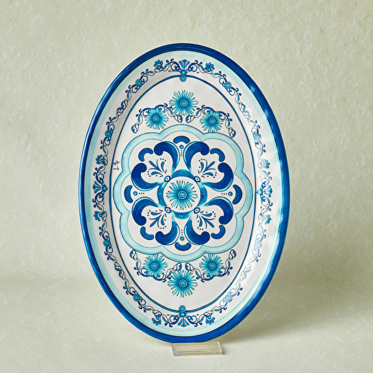 Karaca Blue Harmony Melamin Kayık Tabak 30,5 cm