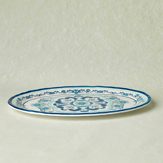 Karaca Blue Harmony Melamin Kayık Tabak 30,5 cm