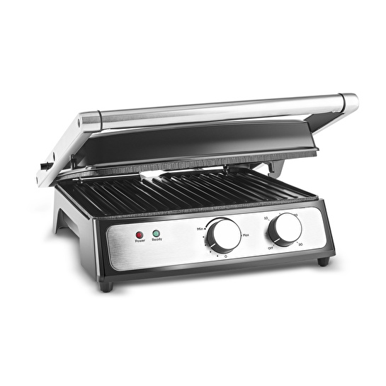 Emsan Press 6 Dilim Kapasiteli Izgara ve Tost Makinesi Inox 2000W