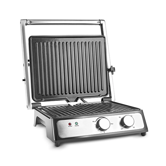 Emsan Press 6 Dilim Kapasiteli Izgara ve Tost Makinesi Inox 2000W