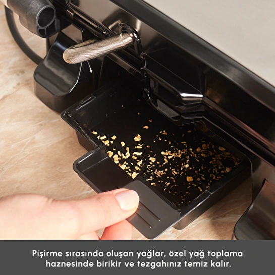 Emsan Press 6 Dilim Kapasiteli Izgara ve Tost Makinesi Inox 2000W