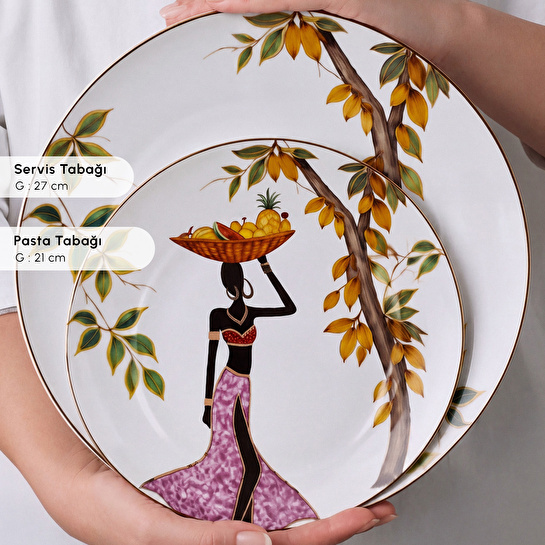 Karaca Elegance Bone Samira 24 Parça 6 Kişilik Yemek Takımı